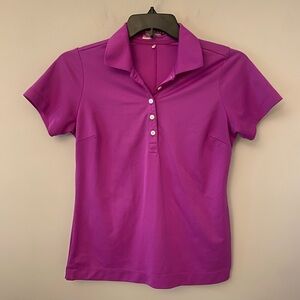 Nike golf tour performance purple half button down polo. M